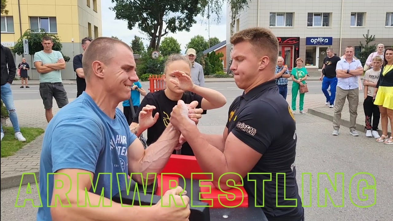 Šilalės miesto šventė. Rankų lenkimas 2022-08-06. Armwrestling competition. Šilalė. Lithuania