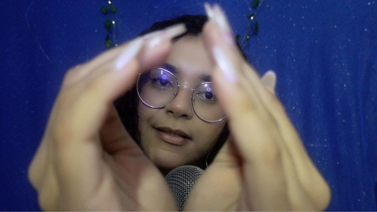 ASMR- HAND MOVEMENTS TOQUE  NA TELA COM SONS DE BOCA