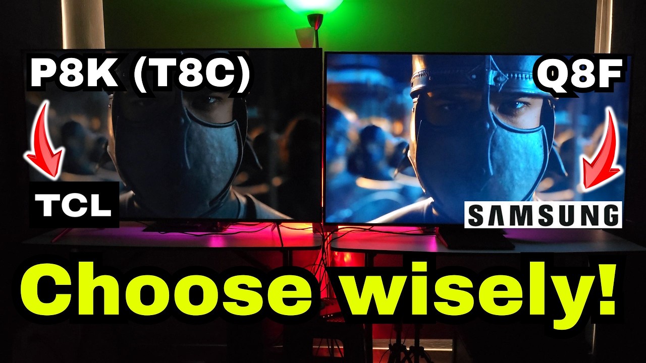 🥊 TCL P8K (T8C) против Samsung Q8F: 🖥️ Сможет ли бюджетный бренд превзойти телевизоры Samsung?