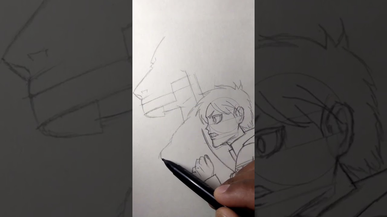 how to draw eren yeager titan form S4 | Attack On Titan | #shorts #attackontitan #anime