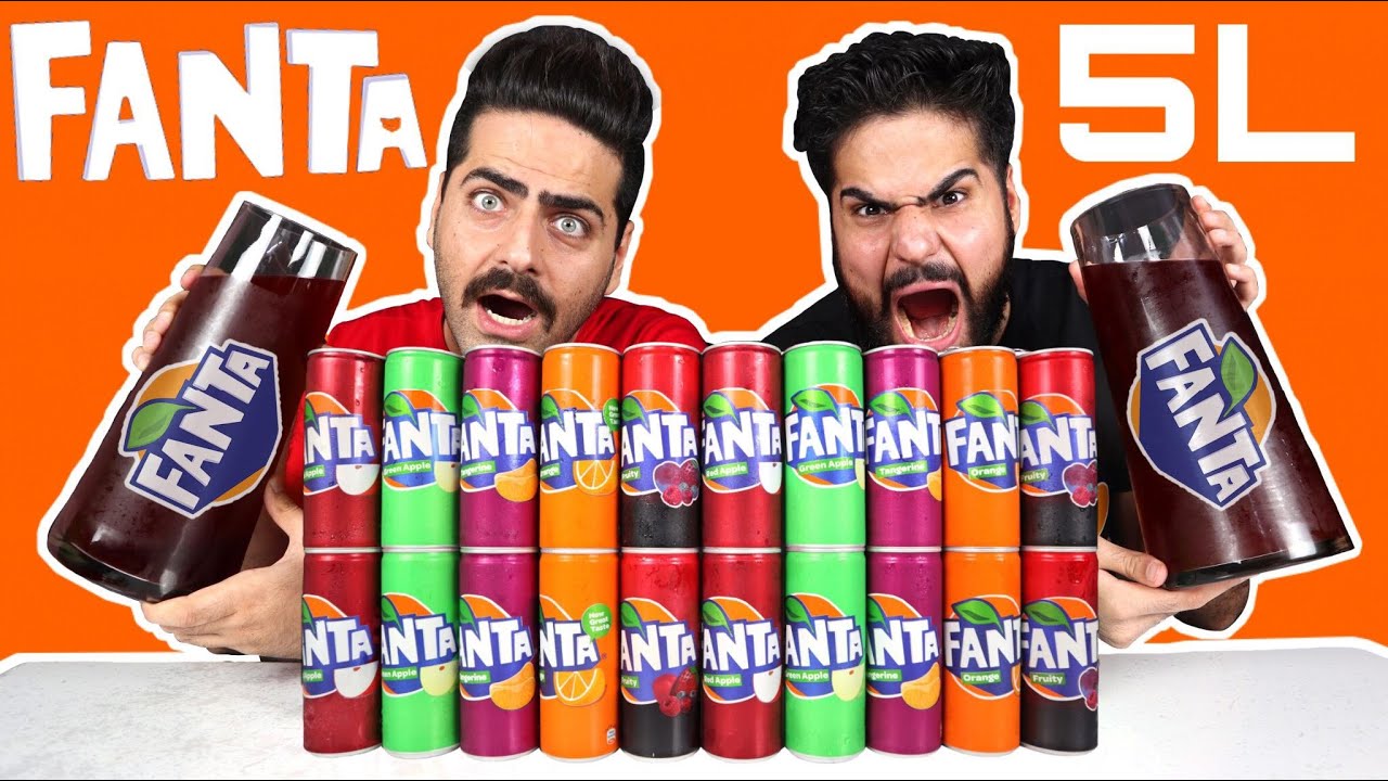 تحدي خلط مشروبات الفانتا الغازية كمية عملاقة 5 لتر(صار شي غريب اثناء الفيديو) Fanta Drinks CHALLENGE