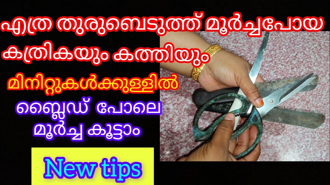 💯എത്ര തുരുബെടുത്ത കത്രികയും കത്തിയും  മൂർച കൂട്ടാം  മിനുറ്റുകൾക്കുള്ളിൽ 5പൈസ ഇല്ലാതെ /Kitchen'sWorld