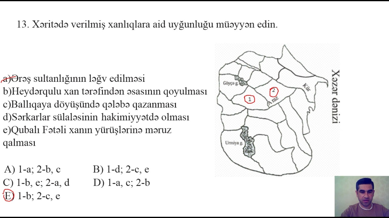 Güvən sınaq imtahanı.  X sinif Tarix suallarının izahı (16 may 2021)
