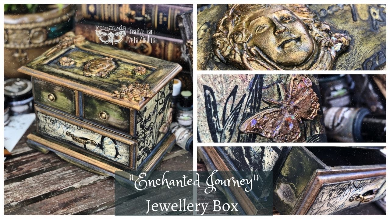 Enchanted Journey Up-cycled Jewellery box by Iveta Ziedina