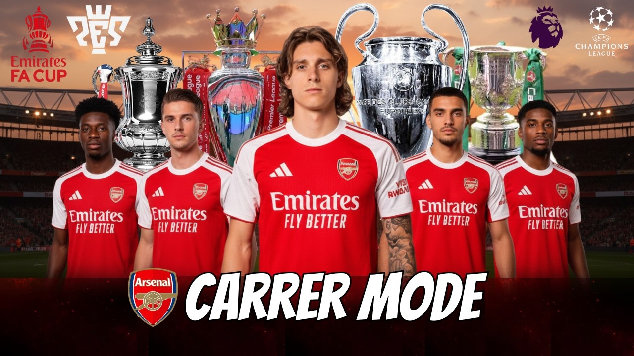 BISAKAH ARSENAL TREBLE?  Master League Career Mode - PES