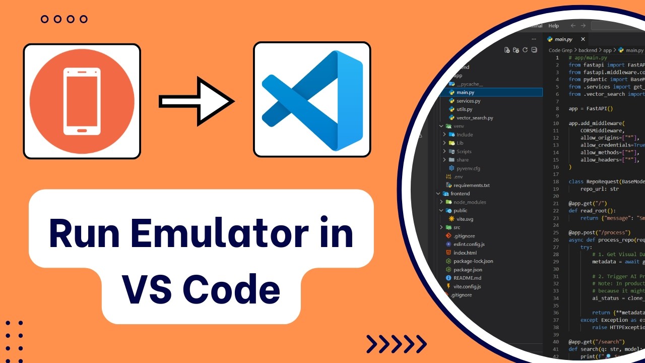 Как запустить эмулятор в VS Code | 100% работает в 2026 году