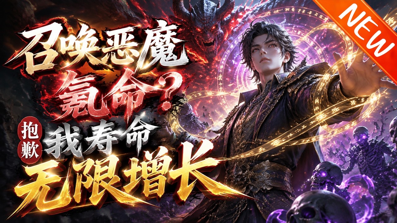 💥【新番上线】《召唤恶魔氪命？抱歉我寿命无限增长》第1~110集丨灵气复苏林泽觉醒S级恶魔召唤师遭轻视，绑定寿命系统逆天召唤炎魔。试炼夺冠打脸众人，副本危机中力挽狂澜。#斗破动漫 #逆袭 #动漫