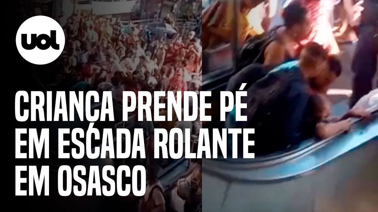 Osasco: Criança fica com pé preso em escada rolante de estação de trem