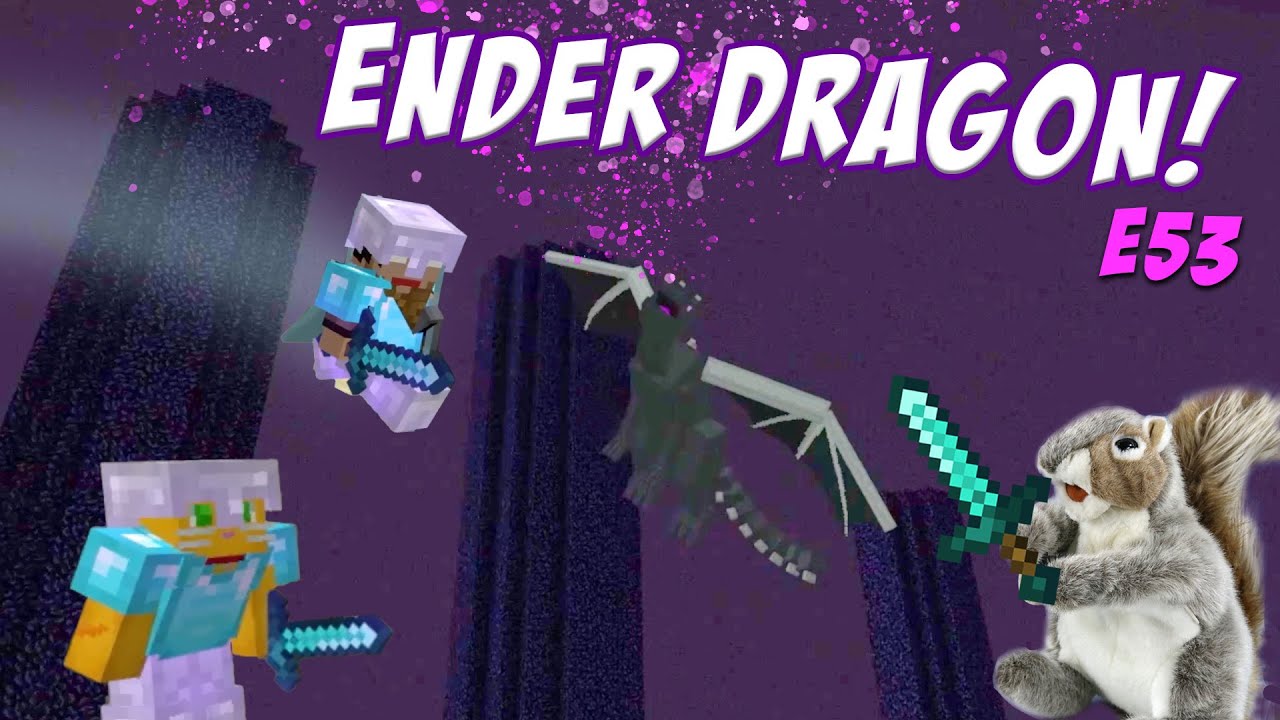 SQRL Stampede играет в Minecraft Episode 53: Атака Эндер Дракона!