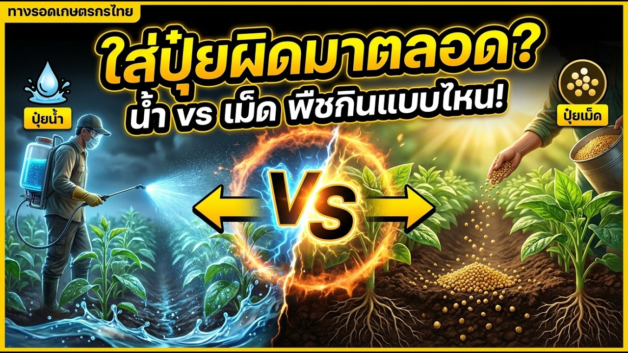 ปุ๋ยน้ำ VS ปุ๋ยเม็ด แบบไหนพืชกินดีกว่า