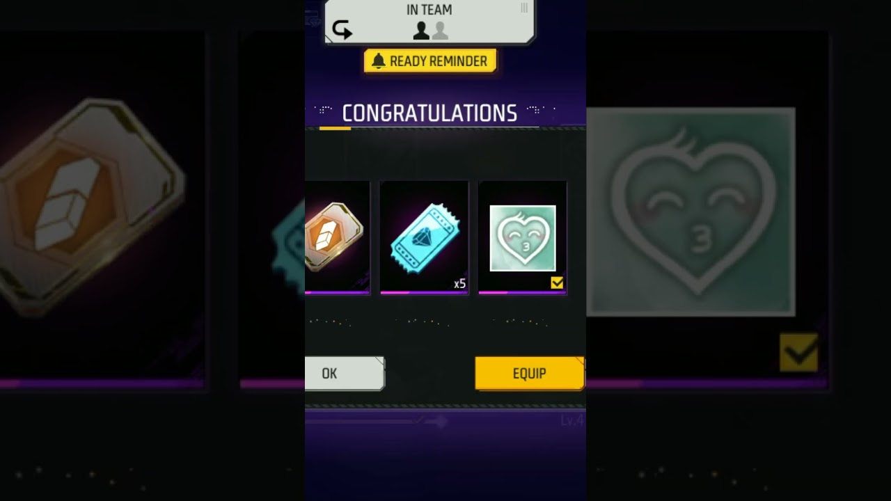 free fire dynamic duo level up || 