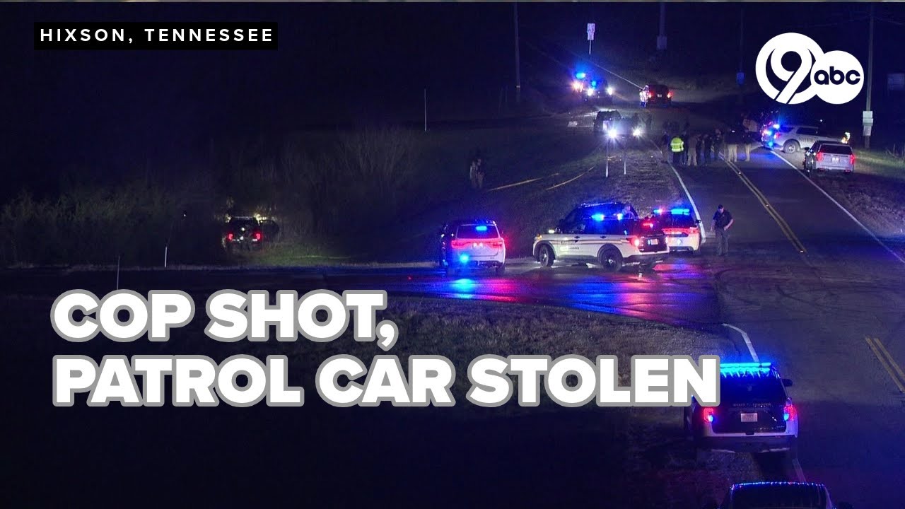 Chattanooga officer shot in Hixson gas station shootout; Suspect steals patrol car