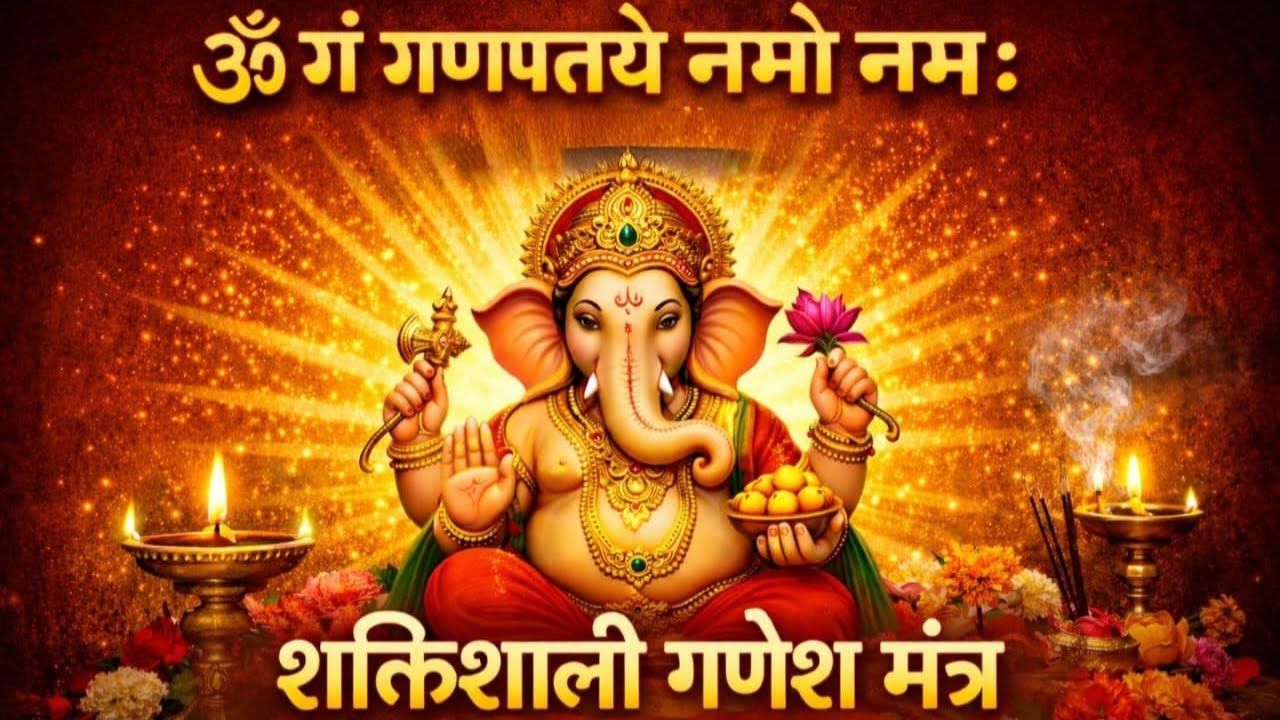 ॐ गं गणपतये नमो नमः 🙏 | Powerful Ganesh Mantra for Success, Peace & Positivity