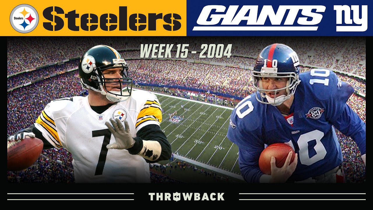 Ben & Eli EPIC Rookie Duel! (Steelers vs. Giants 2004, Week 15)