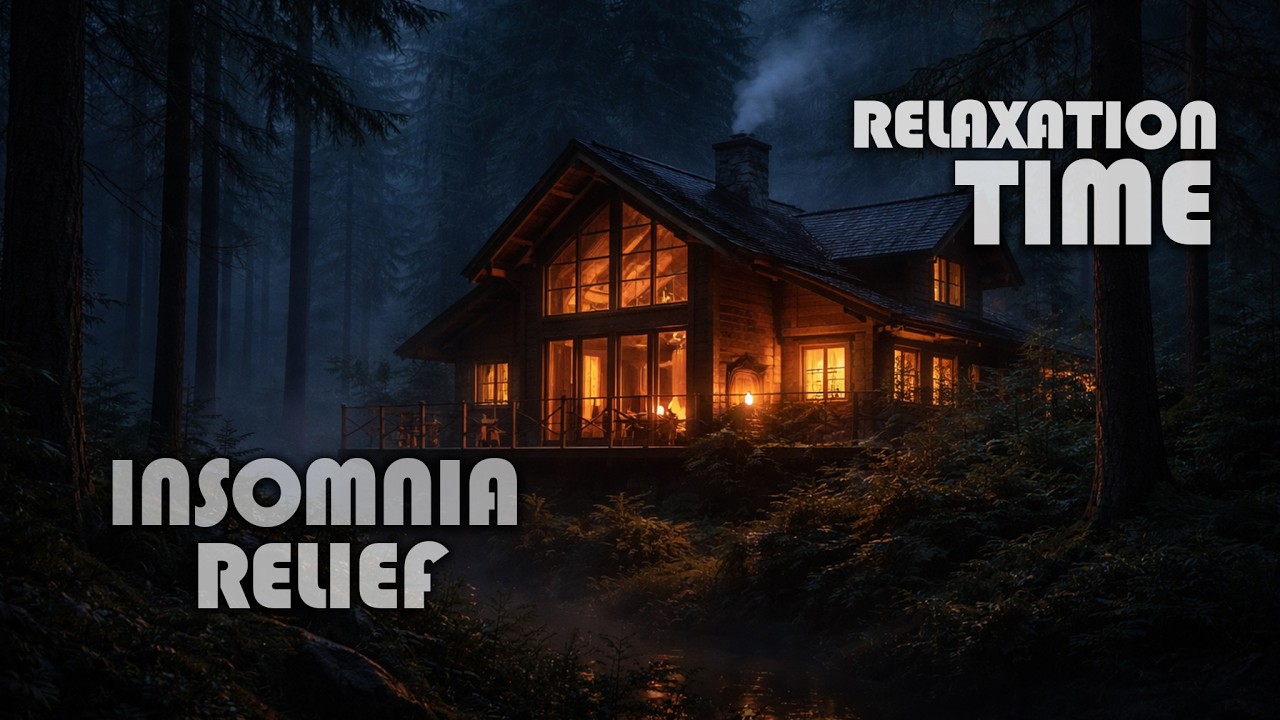 Cozy Villa in a Silent Forest at Night | Peaceful Wilderness Retreat Ambience