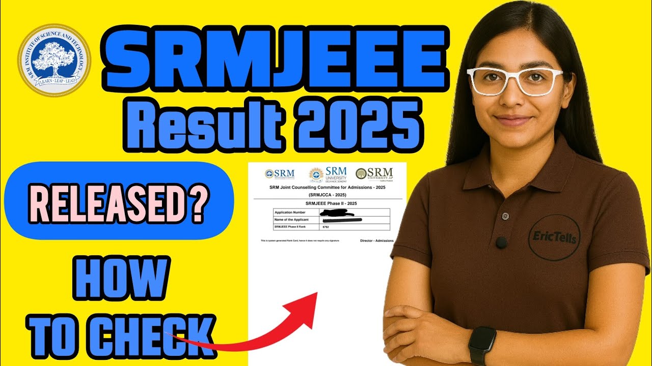 srmjeee result 2025 | how to check srmjeee phase 3 result 2025