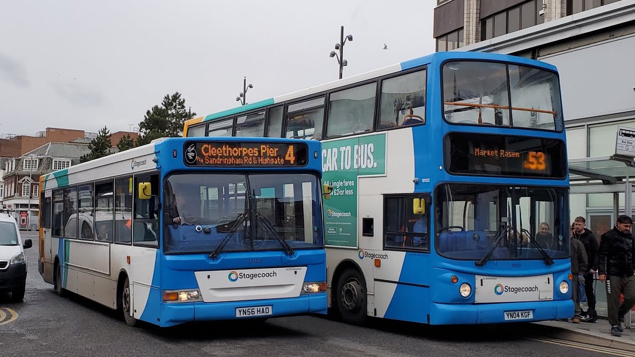 Buses at Grimsby Riverhead Exchange (06/03/2023)