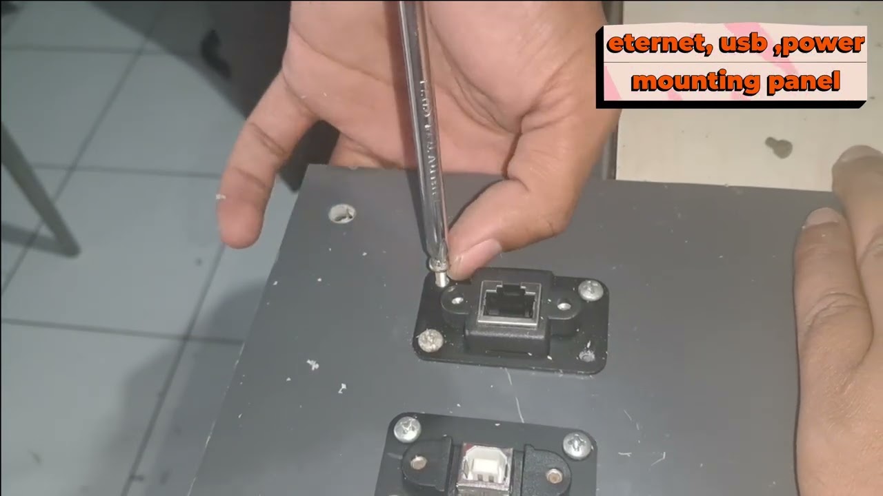 Instalation Ethernet mounting panel #engineering