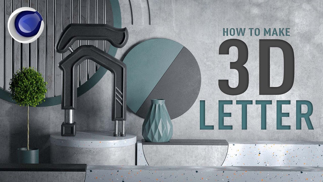 Cinema 4D Tutorials | អក្សរ​ ក - Letter Kaw ​| 3D​ ​Typography