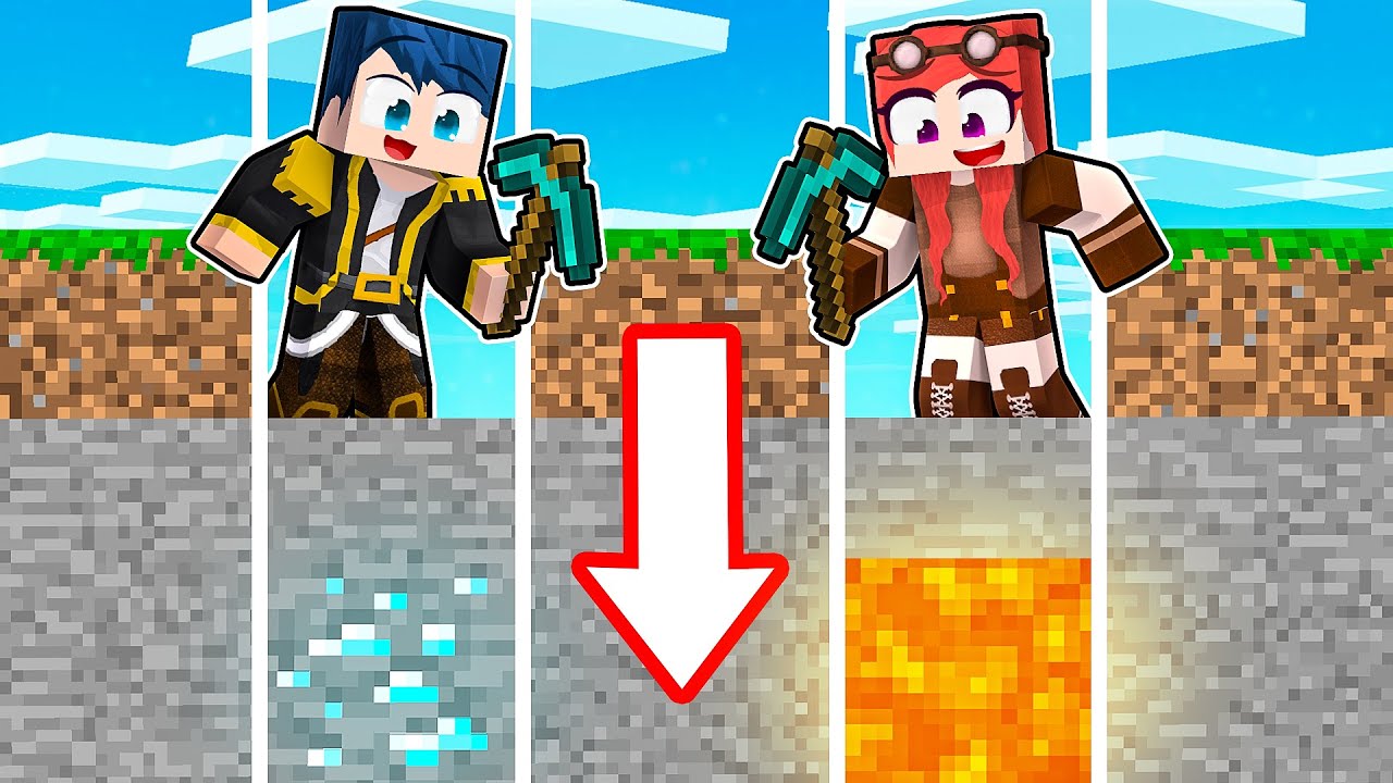 SCAVO DRITTO IN BASSO PER VINCERE! - MINECRAFT