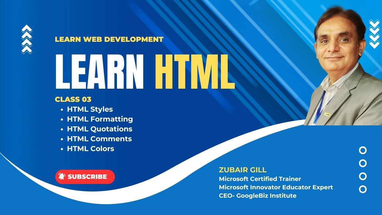 Learn HTML Style, Formatting, Quotations, Comments, Colors - Class 02 (Urdu)