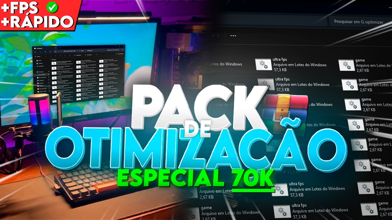 🔴OTIMIZE SEU PC | O MELHOR PACK DE OTIMIZAÇÃO DE TODOS OS TEMPOS! | ESPECIAL 70MIL INSCRITOS🚀