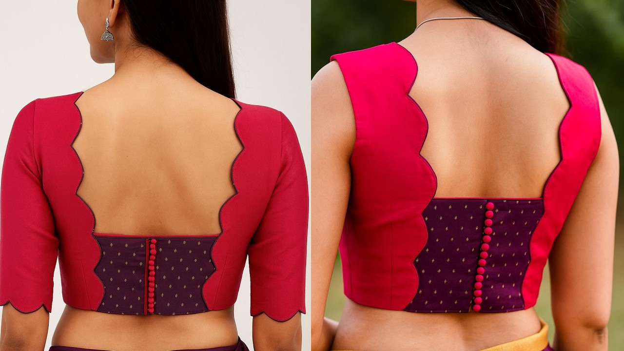 design 1252. How to Make a Catwork -Shape Thermocol Balls Blouse Design