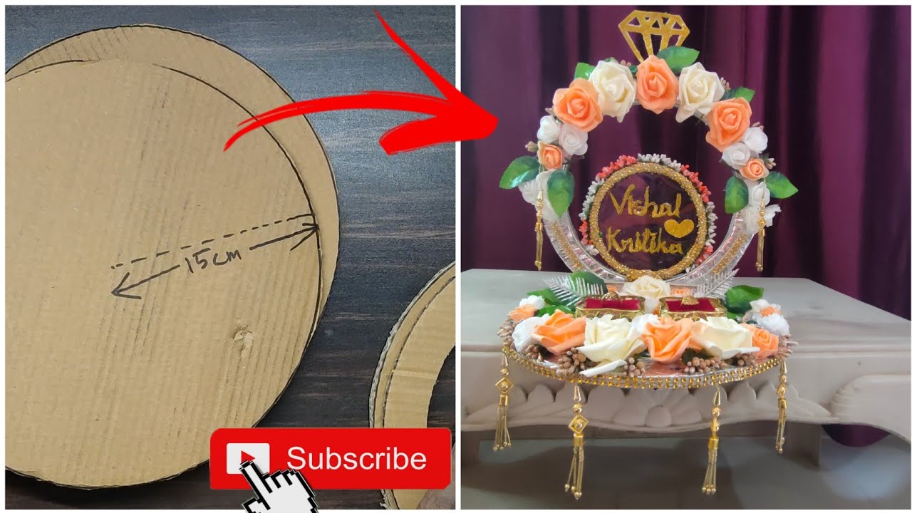 DIY :Engagement ring platter making (ring ceremony plate making )