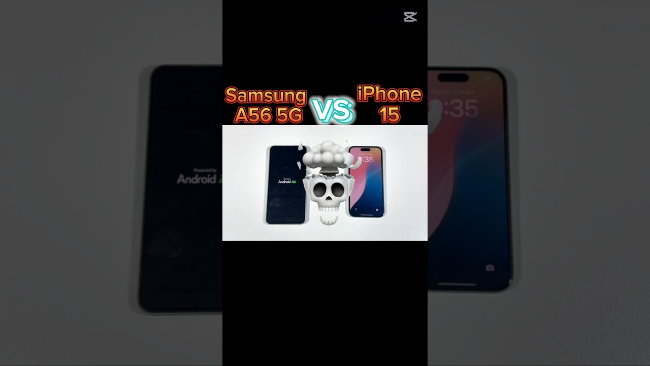 🤯iPhone 15 vs Samsung A56 5G speed test🔥
