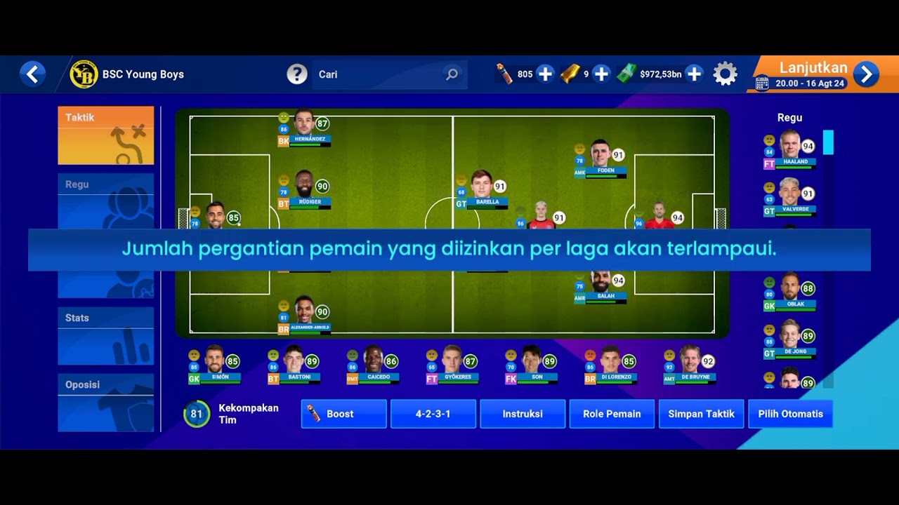 TAKTIK DAN FORMASI YANG COCOK MANA YA, SIMAK VIDEO NYA BAIK BAIK OKE | SOCCER MANAGER 2025