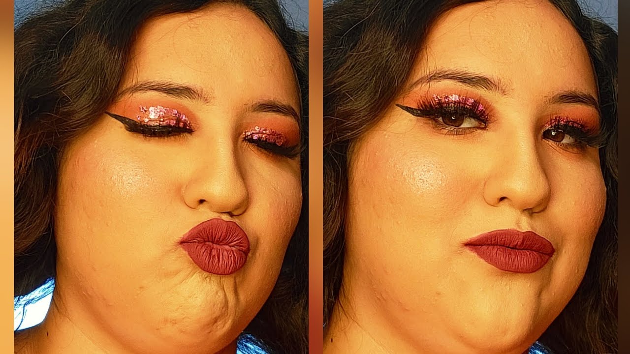 Bronze and Rose Gold Pink Glitter Eyeshadow Makeup Tutorial|Valentines Day Glam Makeup 