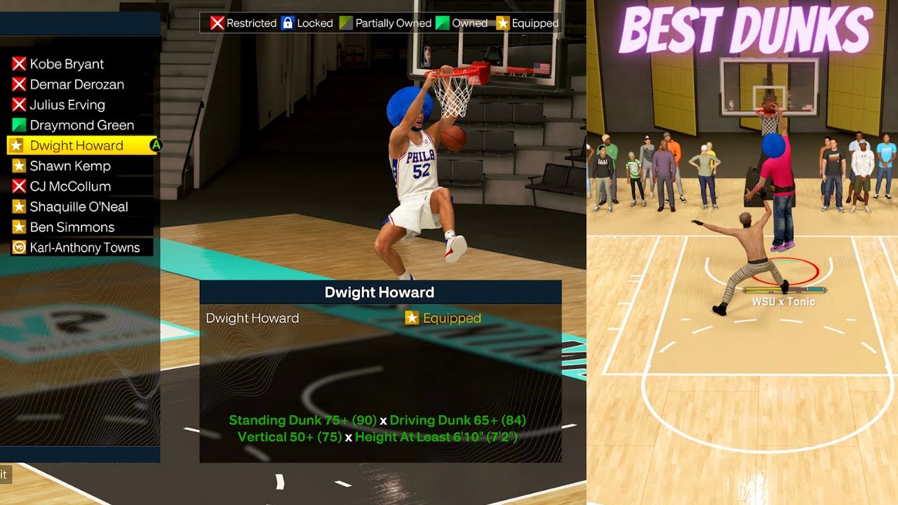 BEST STANDING DUNKS for BIGS NBA 2K23!