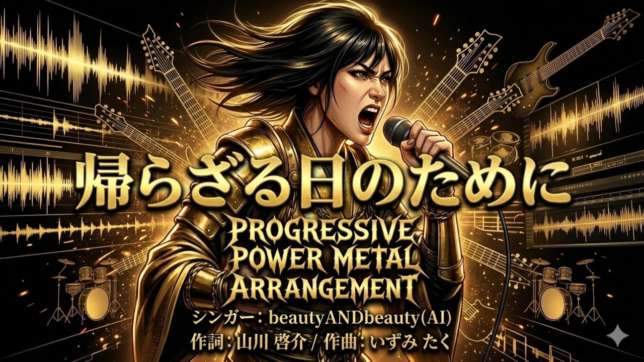 【プログレ】昭和歌謡【帰らざる日のために】(いずみたくシンガーズ)(Prog Power Metal Cover) - AI singer beautyANDbeauty