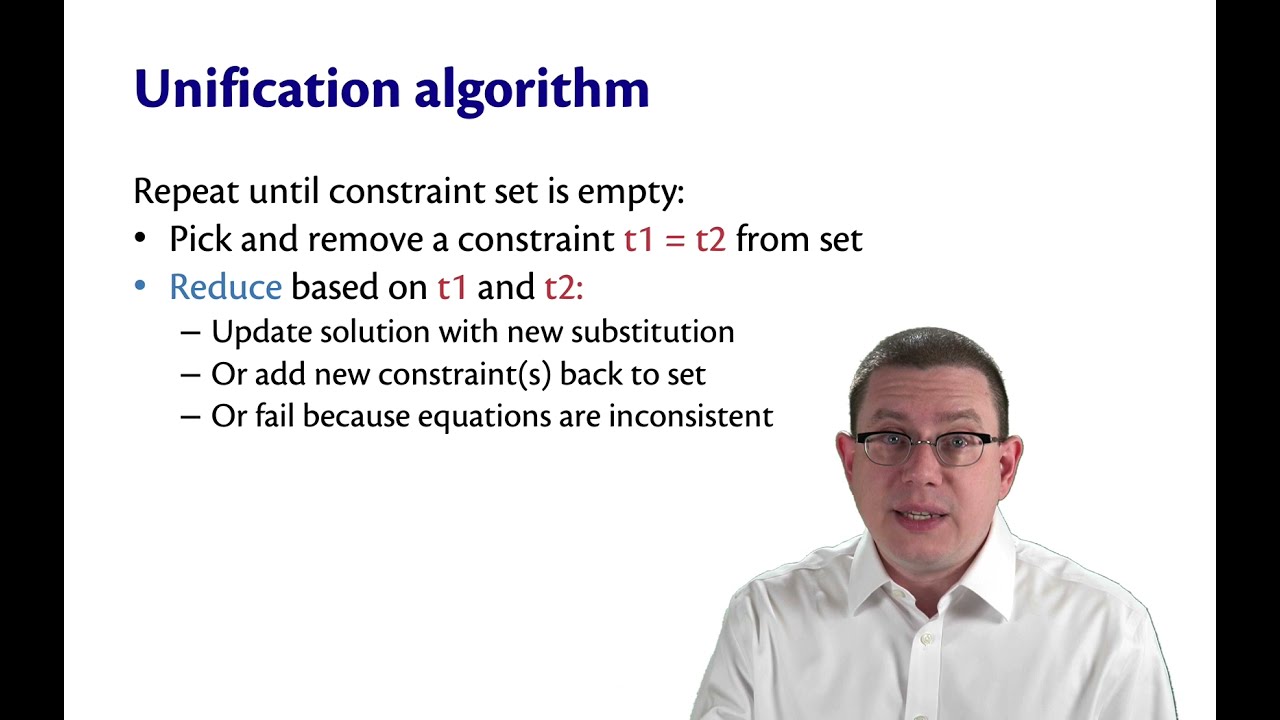 Unification Algorithm | OCaml Programming | Chapter 9 Video 44