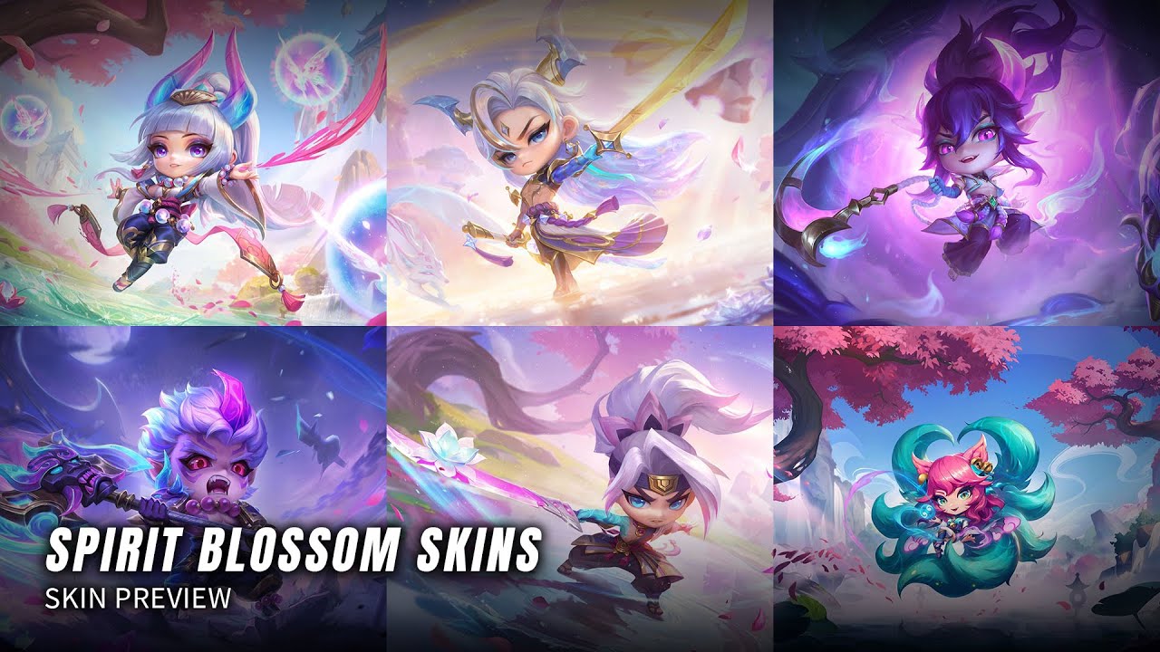 Spirit Blossom Skins: Prestige Yone, Yasuo, Ahri & More Preview – Teamfight Tactics: Golden Spatula