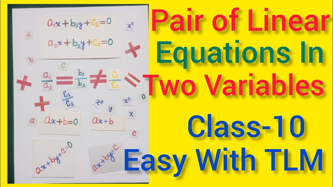 📌 Pair of Linear Equations In Two Variables|Class-10 Maths|Made Easy😇😃With TLM💚 