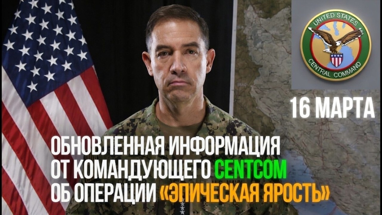 «Эпическая ярость» / Обновленная информация от командующего CENTCOM (cводка от 16 марта)