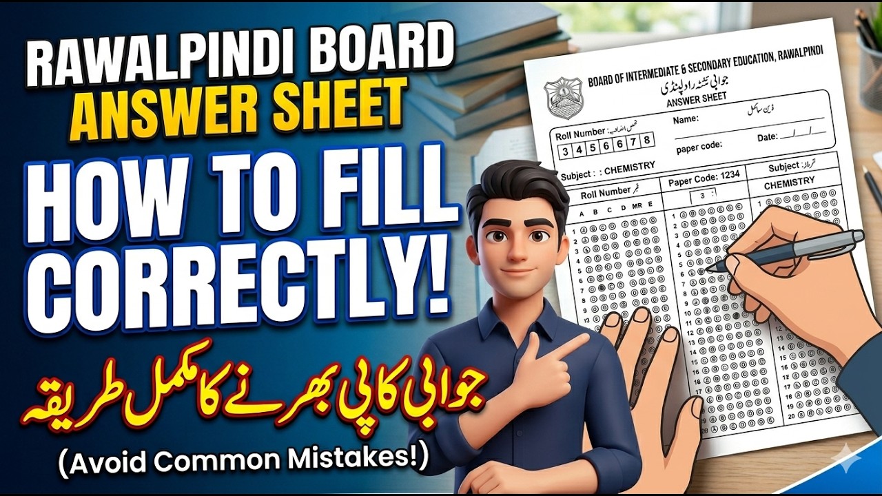 How to Fill Answer Sheet  (BISE RAWALPINDI)