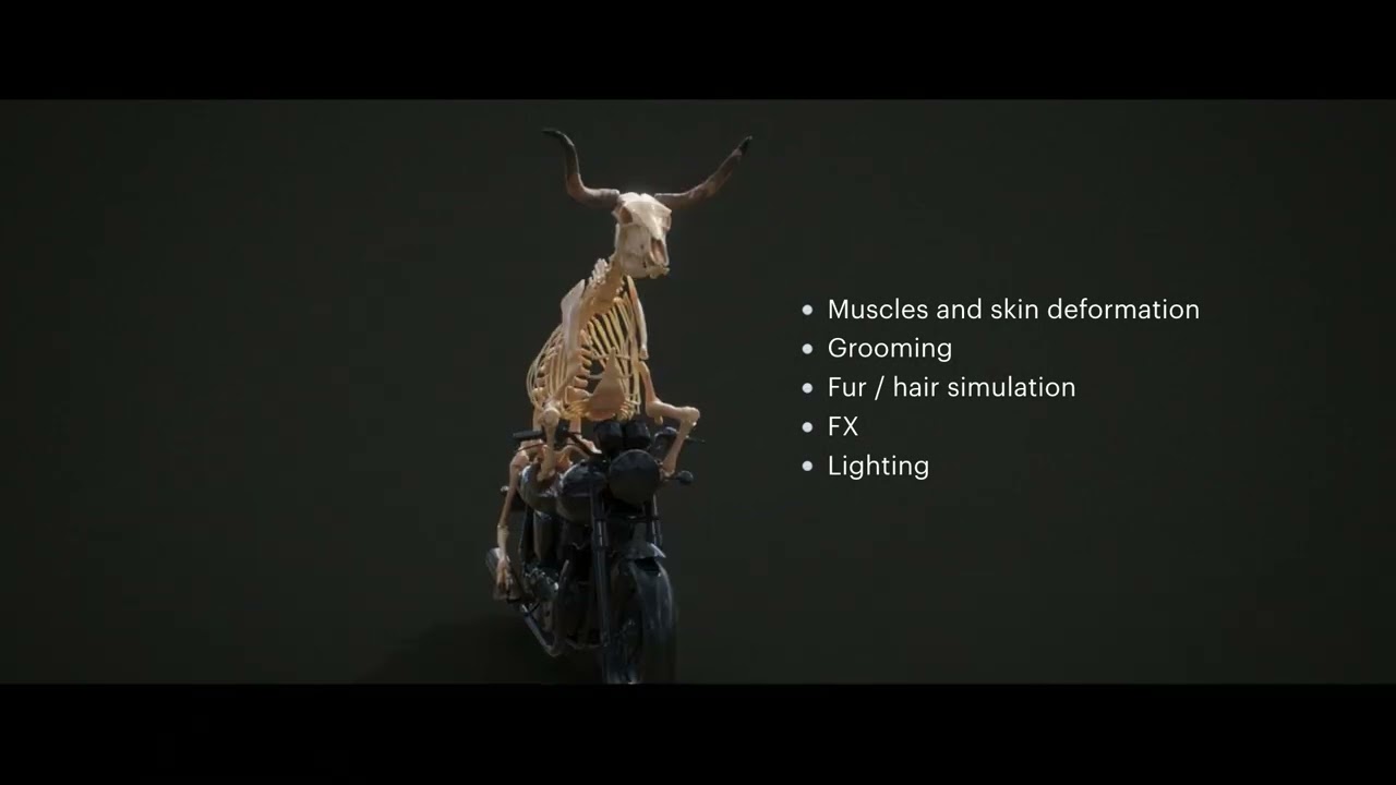 Simulating the Perfect Groom for a Bovine Biker | Untold Studios | FMX HIVE 2023