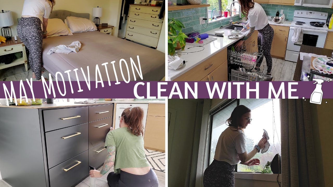 CLEAN WITH ME || MAY MOTIVATION || MY WHOLE HOUSE