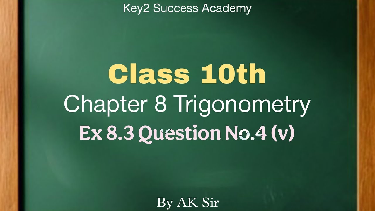 Ex 8.3 Q4 (v) Trigonometry Class 10 💯 Most Important Question 