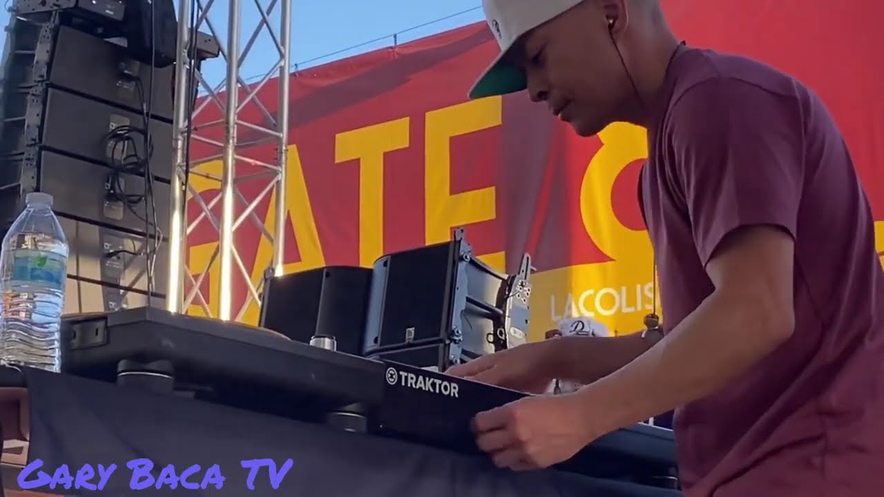 DJ Qbert - World DJ DMC Mixmaster Turntable Champion - Scratching@RhymeFestLA 2024 L.A. Coliseum, CA