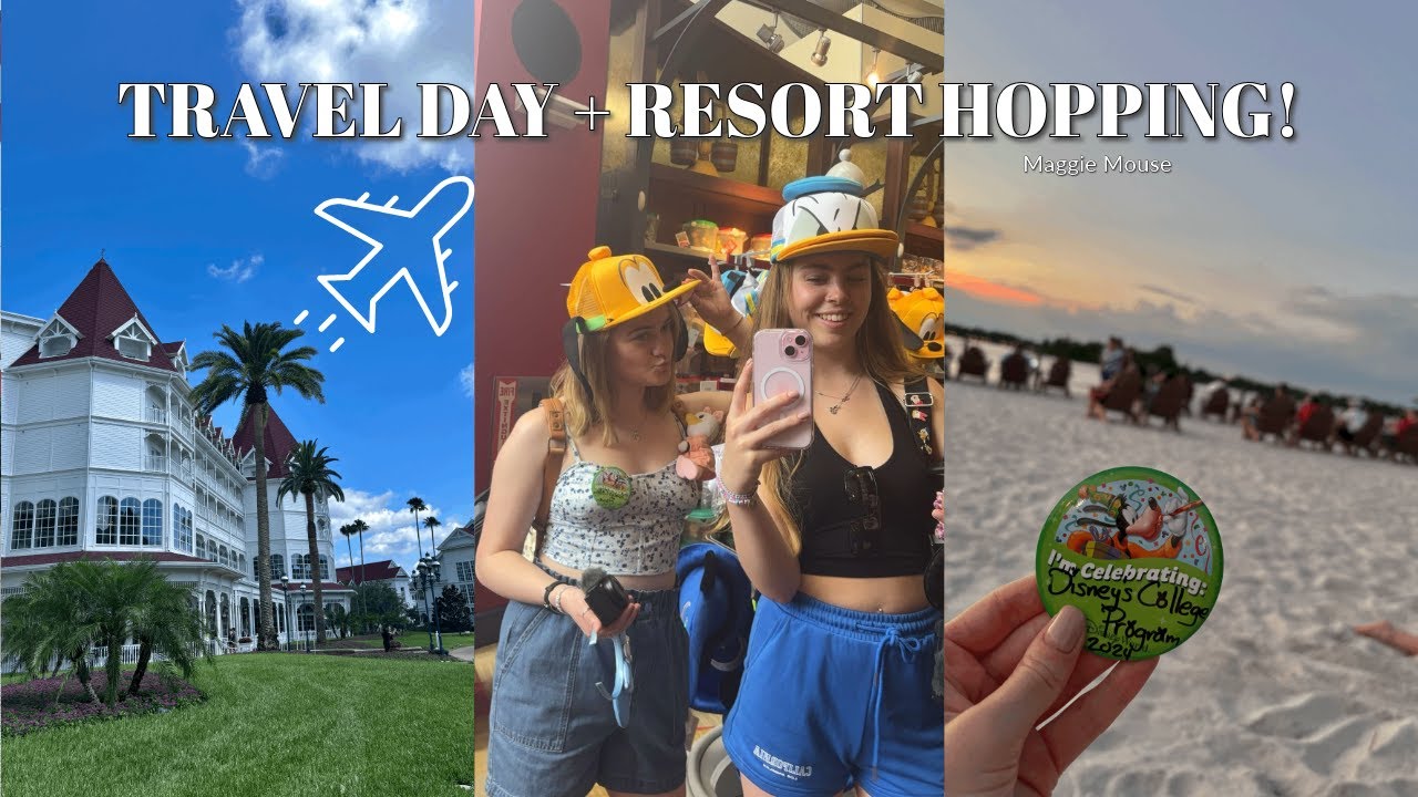 Disney World Travel Day + Resort Hopping! | Disney Cultural Exchange Program 2024 | Maggie Mouse