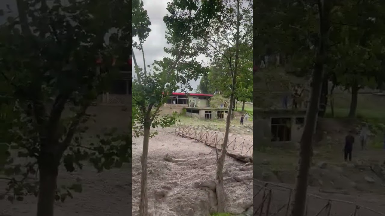 Powerful Mud Flood Sweeps Away Bridge 😱🌊 #Shorts
