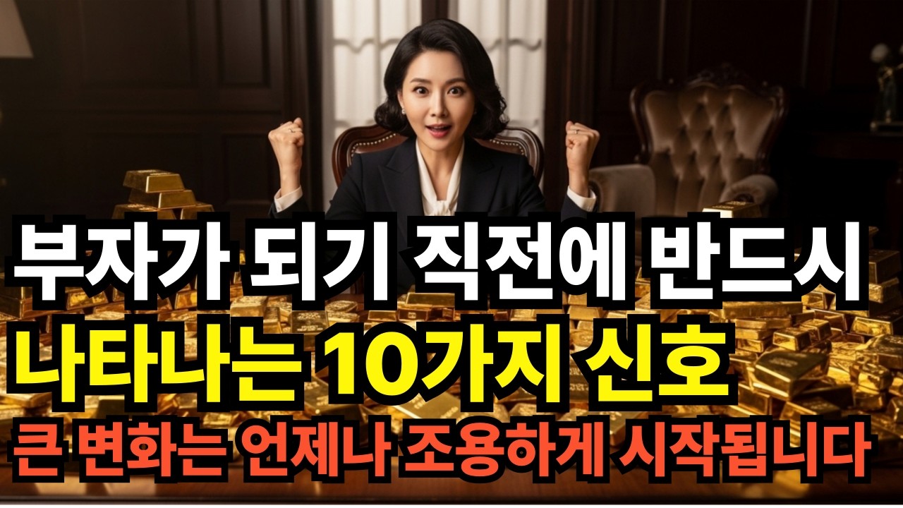 부자가 되기 직전에 반드시 나타나는 10가지 신호#부자#인생사#돈#노후#조언#절약#부#금#습관#노년#60대#70대#80대#90대#삶#인생