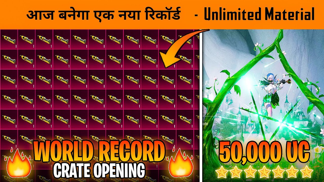 😱 Unlimited material Glitch - 50,000 UC crate opening Ranveer Singh Spin & New X-Suit Maxout in BGMI