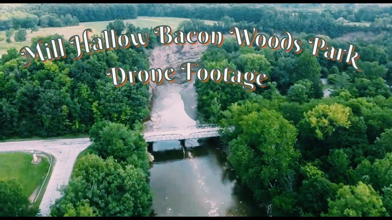 Mill Hallow Bacon Woods Park Vermilion Ohio  Drone Footage