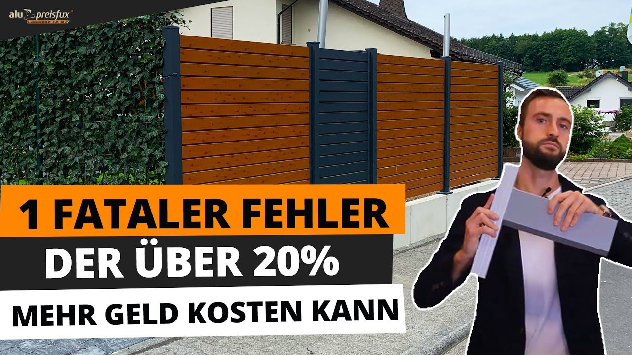 1 Fataler Fehler den Sie beim (vor-) planen Ihres Alu-Sichtschutz-Zaun machen können!