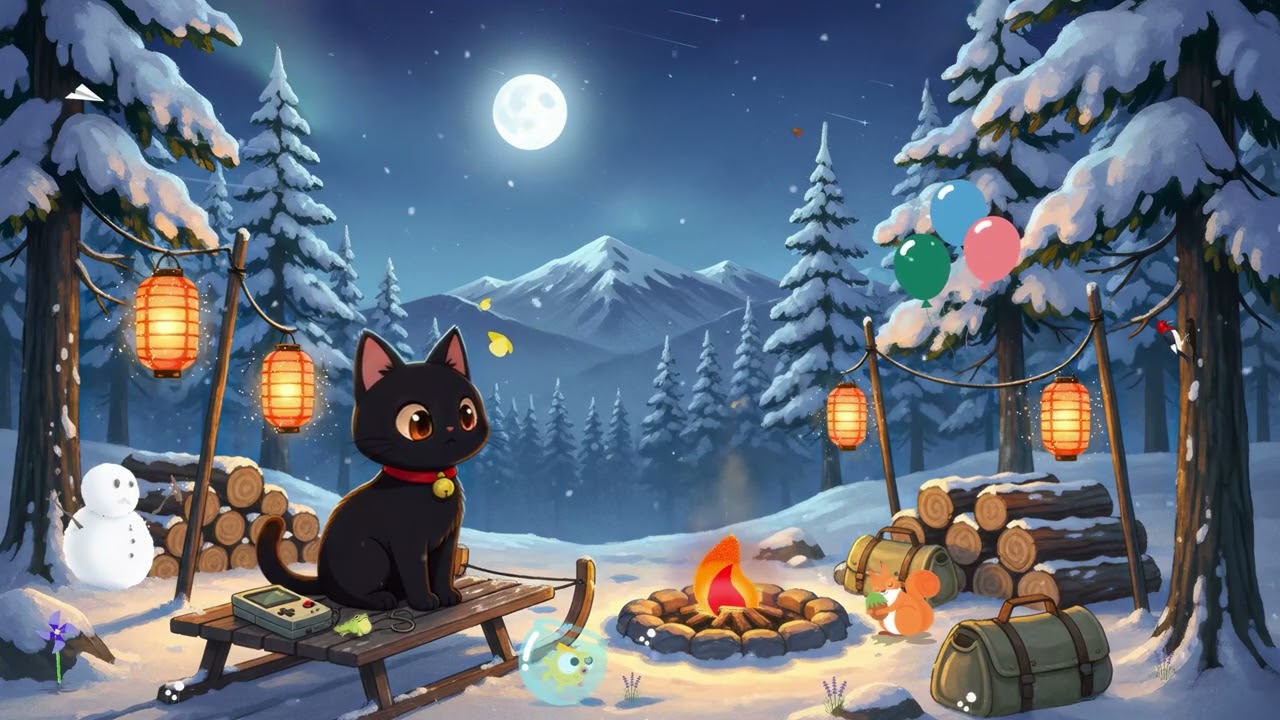Cozy Snow Winter Ambience ❄️ Lofi Chill Beats for Study, Sleep 💤 Lofi Chill Beats for Study