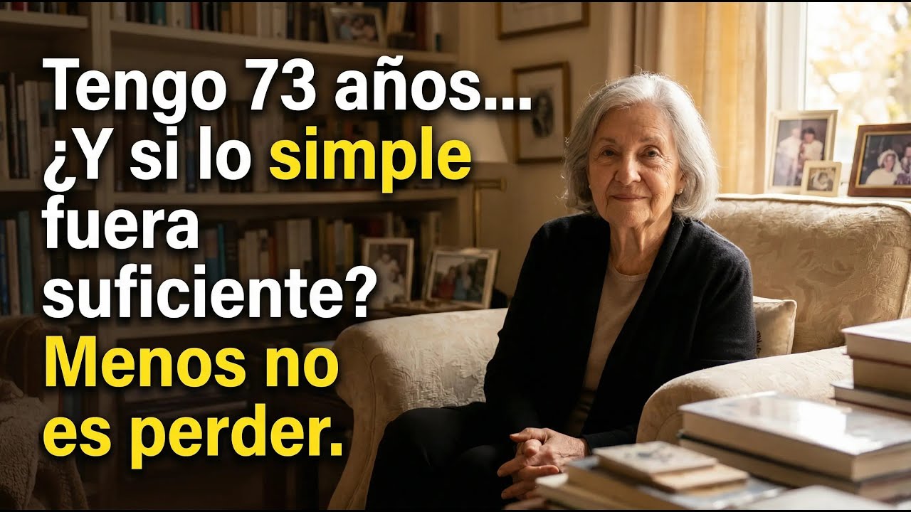 Tengo 73 años...¿Y si lo simple fuera suficiente? Menos no es perder